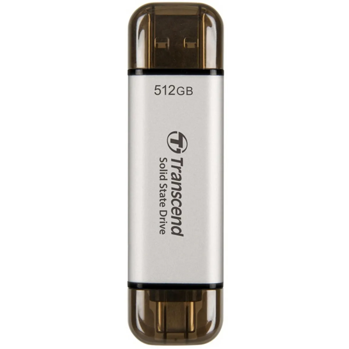 Transcend TS512GESD310S ESD310S külső SSD 512 GB USB-C és USB-A 3.2 Gen 2 1050 MBps 950 MBps ezüst #1