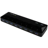 Startech.com ST103008U2C 10 portos USB 3.0 hub 2x1,5 A töltő és adatportokkal