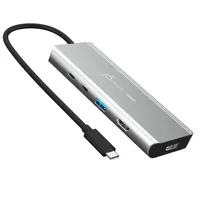 J5create JCD401-N USB4 Dual 4K Multi-Port Hub ezüst