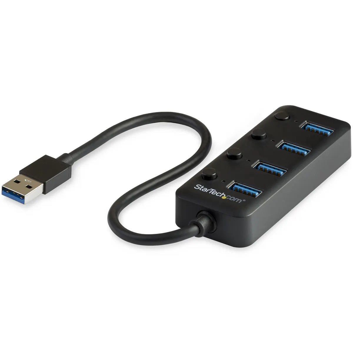 Startech.com HB30A4AIB 4 portos USB hub USB 3.2 Gen 1 fekete műanyag #1