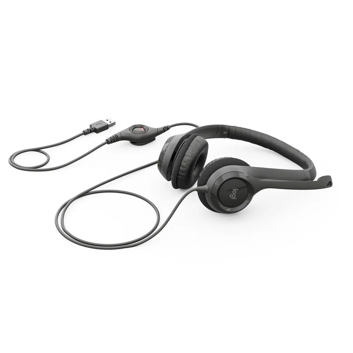 Logitech 981-000406 H390 USB mikrofonos fejhallgató 2,4 m kábel zajszűrő mikrofon #1