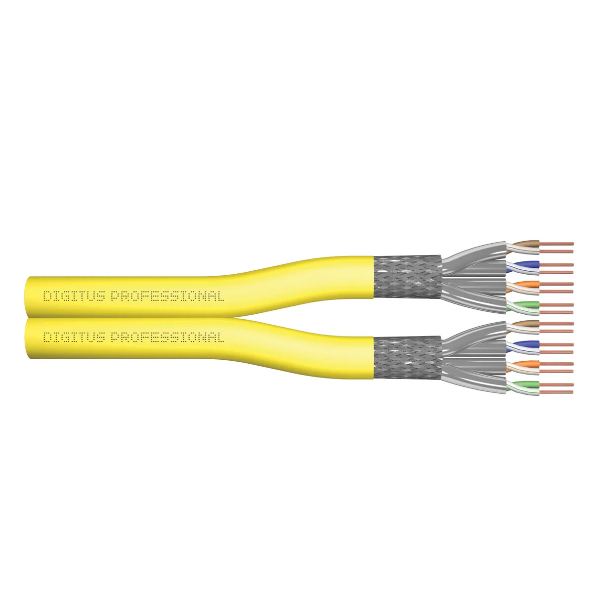 Assmann DK-1743-A-VH-D-1 Cat7a S-FTP duplex kábel AWG22 100 m sárga #1