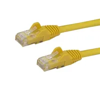 Startech.com N6PATC50CMYL patchkábel Cat6 UTP mindkét végen RJ-45 arany érintkezők 0,5 m sárga 1000 Mbps