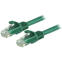 Startech.com N6PATC150CMGN Cat6 patch kábel zöld 1,5 m UTP RJ-45 to RJ-45 arany érintkezők 1 Gbps 24 AWG rézvezető