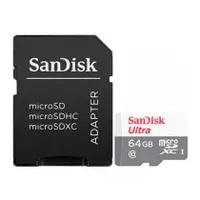 Sandisk SDSQUNR-064G-GN3MA Ultra microSDXC 64 GB UHS-I Class 10 100 MBps 10 MBps adapterrel