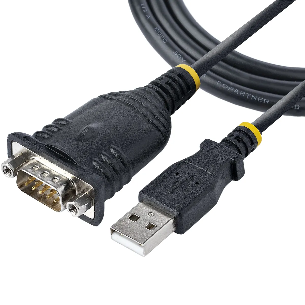Startech.com 1P3FP-USB-SERIAL db-9 to usb-type-a kábel 0,91 m fekete Prolific IC #1