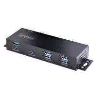 Startech.com HB31C5A2CME Ipari 7-portos usb hub 10 gbps usb-c upstream, usb-c és usb-a downstream acél ház fekete külső táp 100-240 V