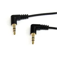 Startech.com MU1MMS2RA 3,5 mm derékszögű sztereó kábel 0,3 m fekete aranyozott érintkezők