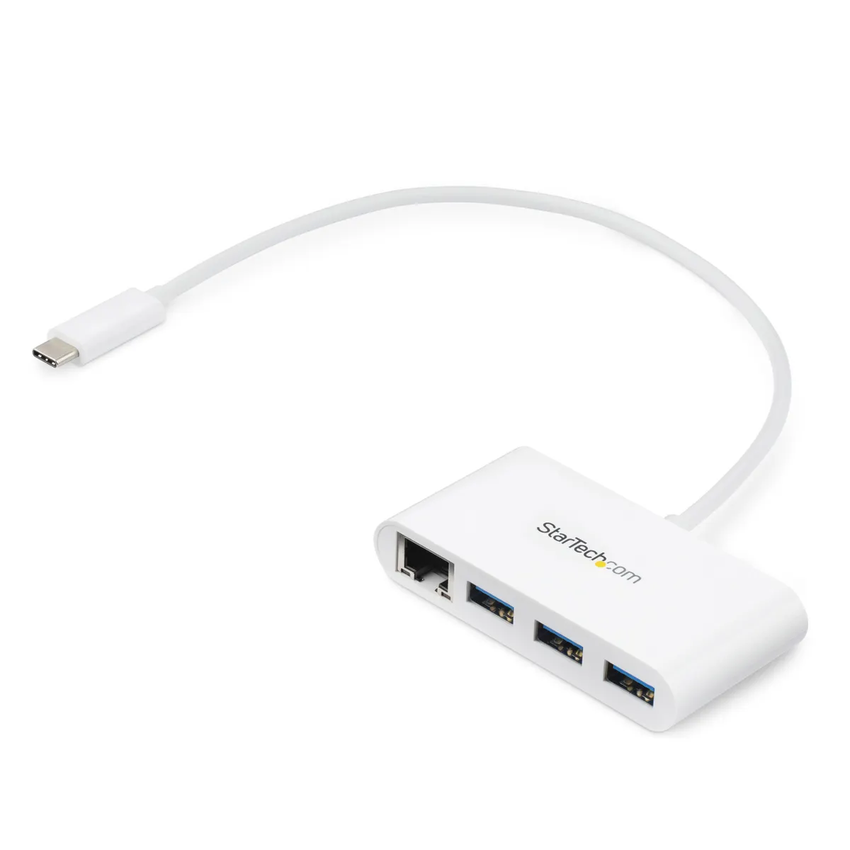Startech.com HB30C3A1GEA USB 3.0 hub és gigabit Ethernet USB-áramellátású fehér #1
