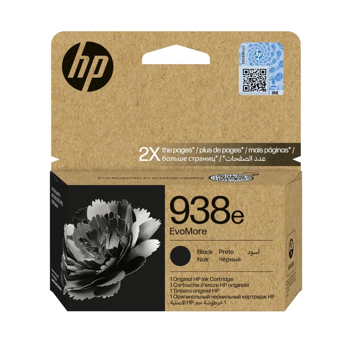 HP Inc. 4S6Y2PE 938E EvoMore fekete eredeti tintapatron XL 1 db 2500 oldal #1