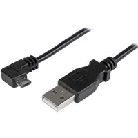 Startech.com USBAUB50CMRA USB A Micro-USB ferde kábel 0,5 m USB 2.0 24 AWG nikkelezett érintkezők fekete
