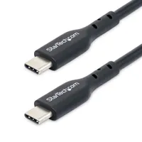 Startech.com USB2CC1MNC USB-C töltőkábel 1 m USB-C USB 2.0 60W PD fekete nikkel érintkezők