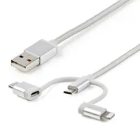 Startech.com LTCUB1MGR USB A-Micro-B kábel 1 m USB 2.0 nikkel bevonatú érintkezők ezüst