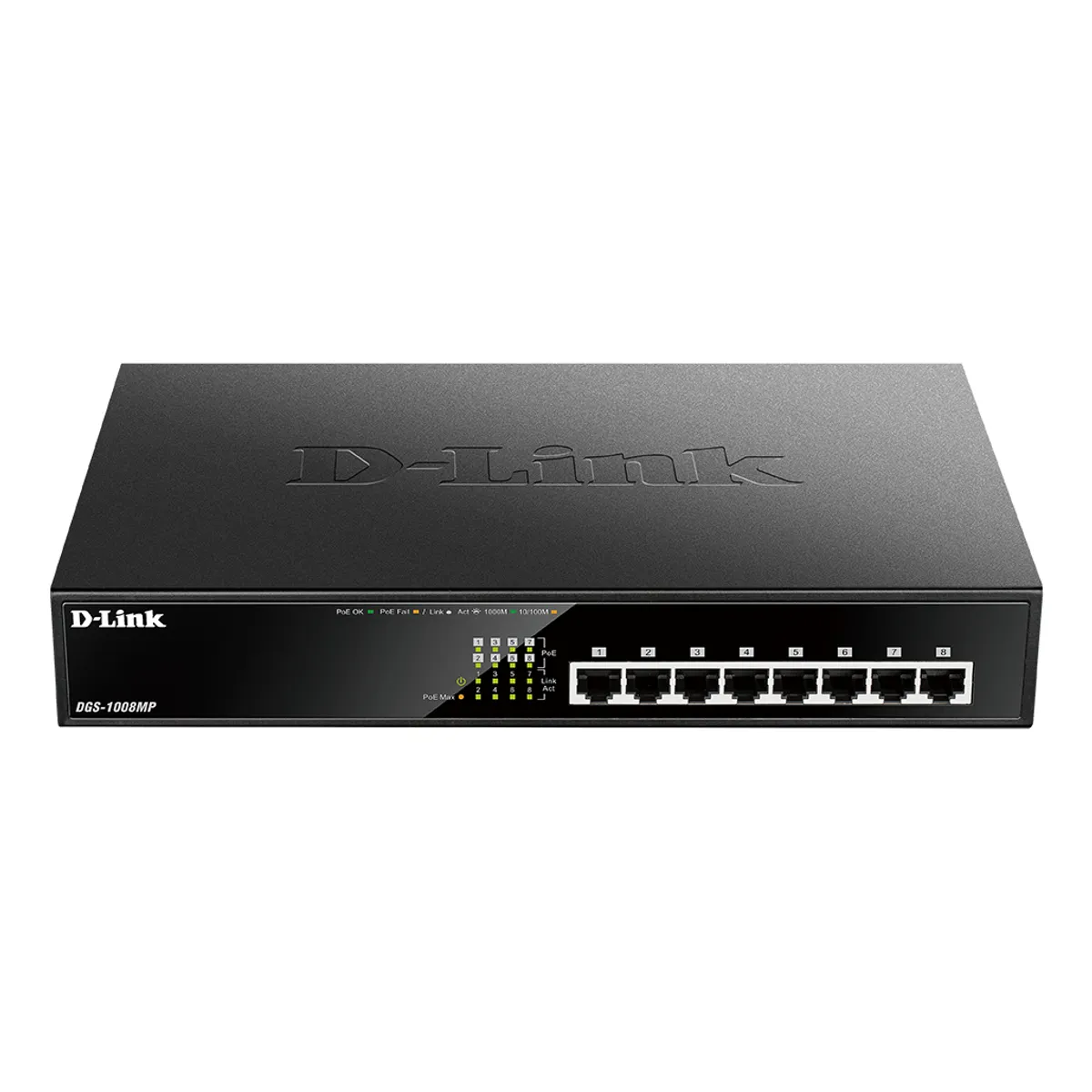 D-Link DGS-1008MP 8-portos asztali Gigabit PoE switch 8 PoE portok, max 140W, IEEE 802.3af at, unmanaged #1