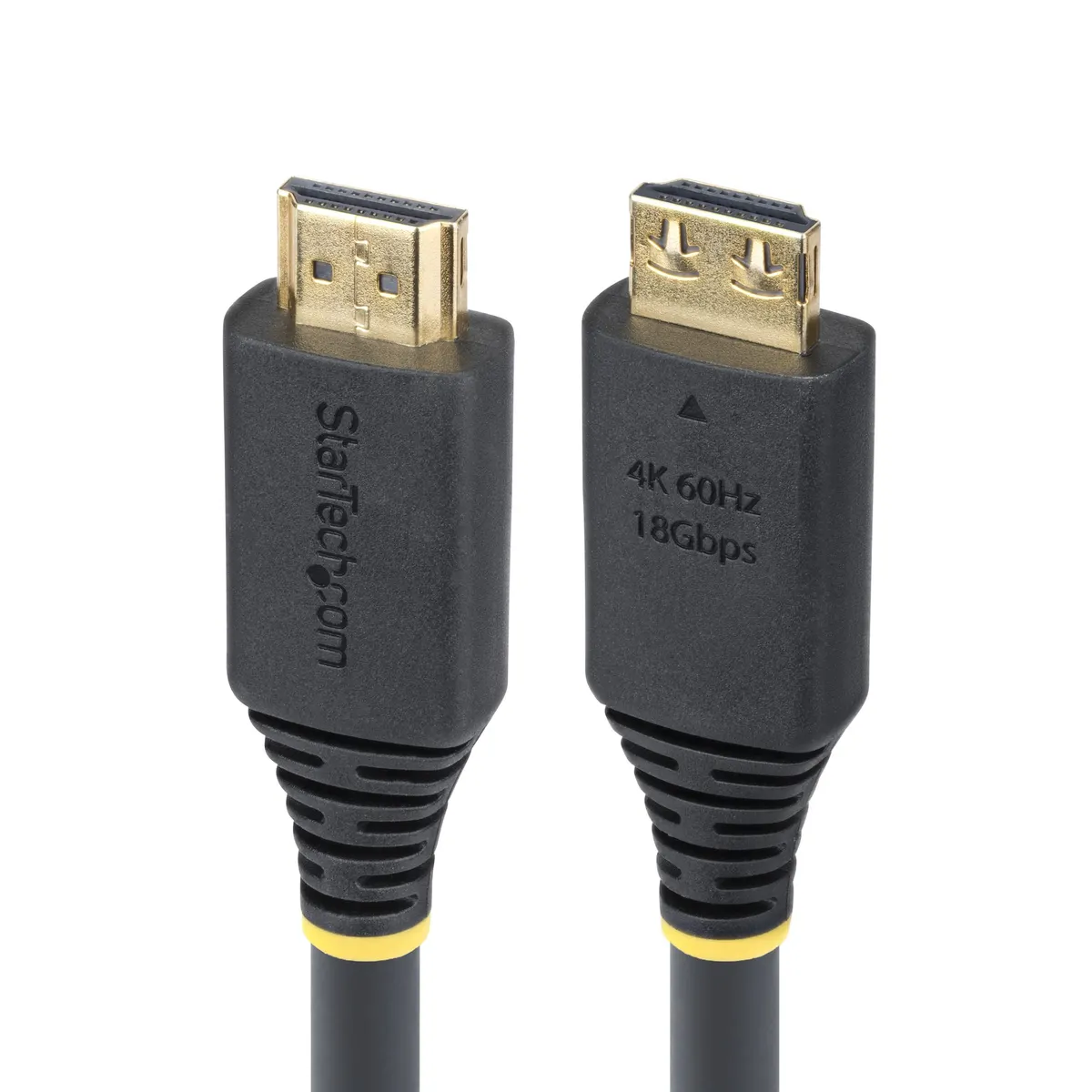 Startech.com HDMI2-CABLE-GRIP-7M hdmi a-típus kábel 7 m arany bevonatú érintkezők arc fekete #1