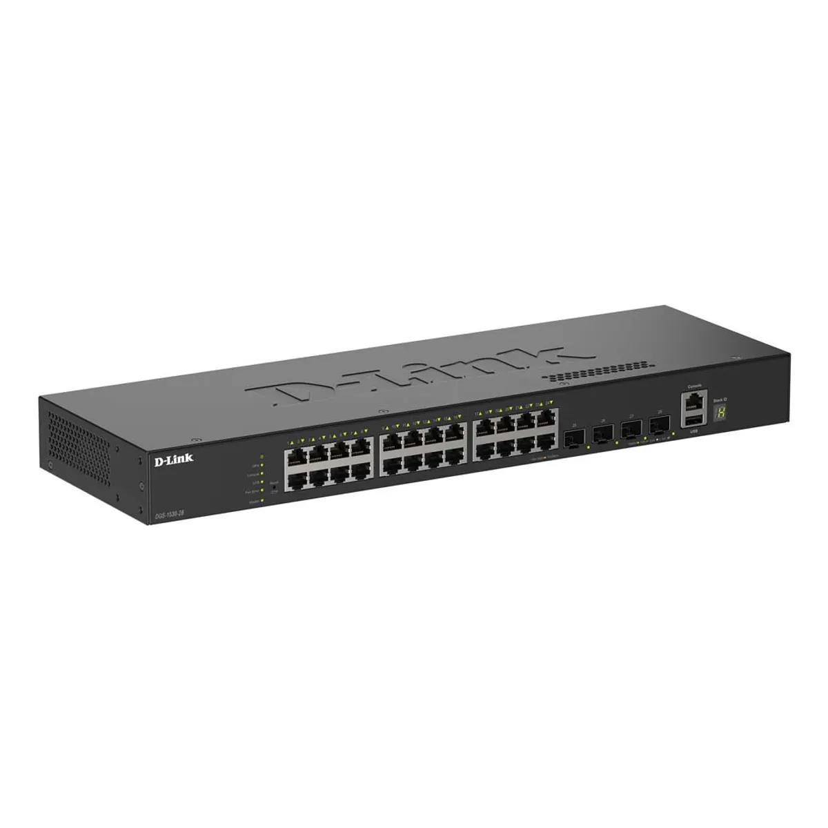 D-Link DGS-1530-28/E Intelligens menedzselt kapcsoló 24x RJ-45 Gigabit, 4x 10G SFP L2 MAC-tábla 16000 bejegyzés, 128 Gbit/s #1