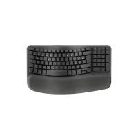 Logitech 920-012307 Wave Keys membrános, teljes méret, hajlított, vezeték nélküli, RF és Bluetooth, QWERTZ, grafit #1