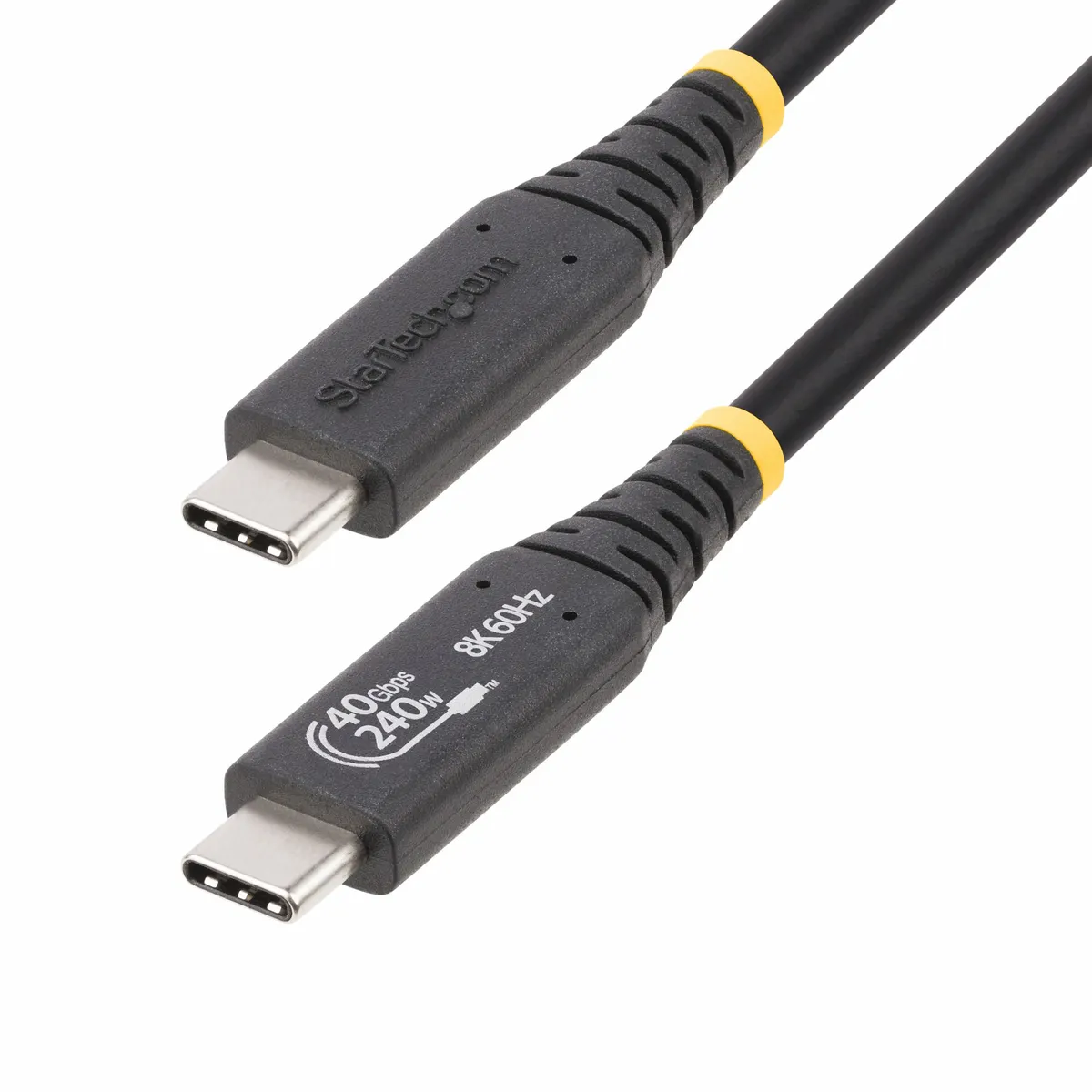 Startech.com 1M-40G-USB4-CABLE USB-C kábel USB4 Gen 3x2 40 Gbps 1 m nikkel bevonatú érintkezők fekete #1