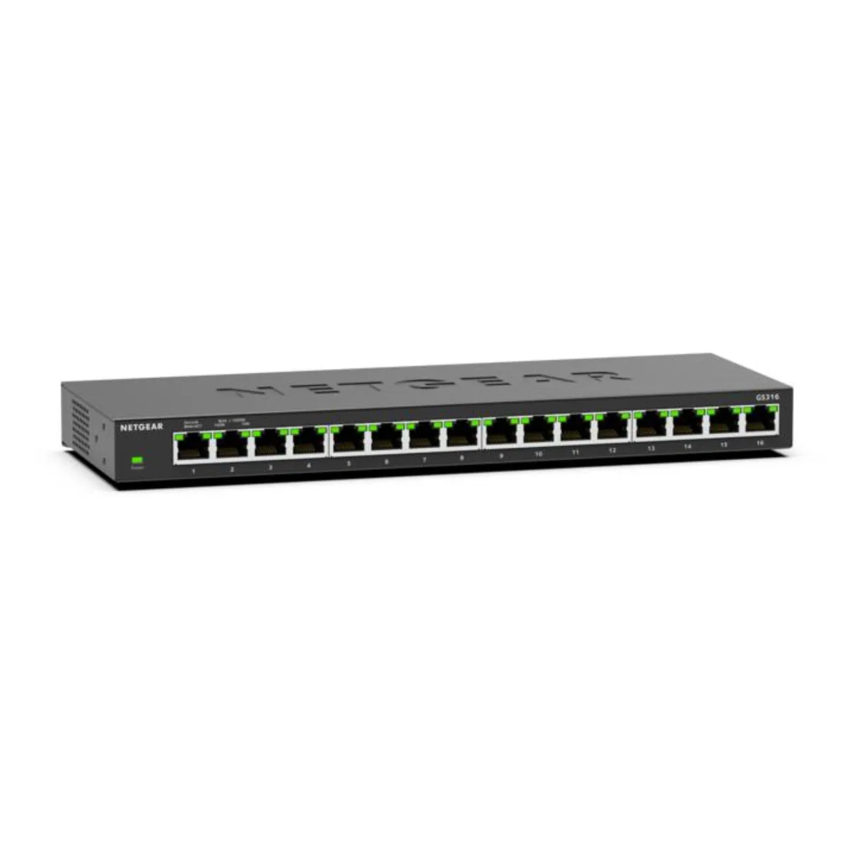 Netgear GS316-300EUS 16-portos 1G nem menedzselt kapcsoló MAC-tábla 16000 bejegyzés kapacitás 32 Gbps 12V DC falra szerelhető #1