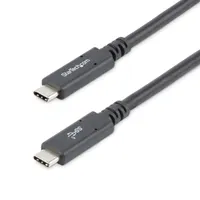 Startech.com USB315C5C6 USB Type-C adat- és töltőkábel 1,8 m fekete USB 3.2 Gen 1 5 Gbit/s nikkel bevonatú érintkezők