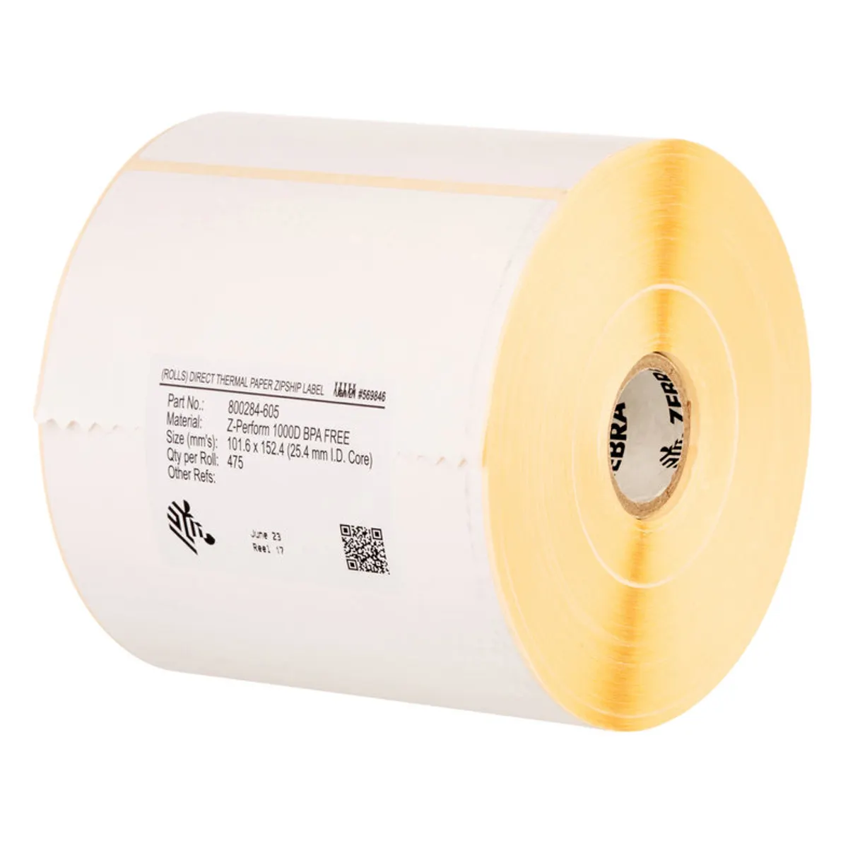 Zebra 76523 Z-Perform 1000T öntapadós címke 10,2x10,2 cm 1432 db/tekercs #1