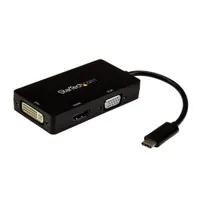 Startech.com CDPVGDVHDBP usb-c adapter többport hdmi vga dvi-d fekete