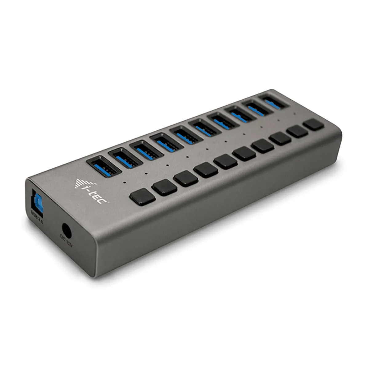 I-tec U3CHARGEHUB10 USB 3.0 hub 10 port adapterrel 48 W 100-240 V 1 m szürke #1