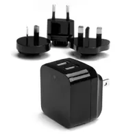 Startech.com USB2PACBK 2-portos USB utazó töltő 5V 3.4A 17W 100-240V