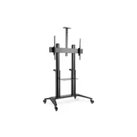 Assmann DA-90452 tévé- és monitorkonzol terhelhetőség 140 kg 70"-120" VESA 200x200-1000x600 magasság 1250-1600 mm billentés -10-től 5-ig fok fekete