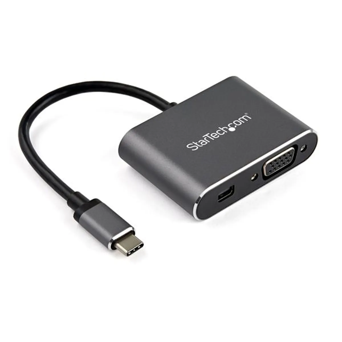 Startech.com CDP2MDPVGA USB-C to MDP és VGA adapter HDR 4K60 3840x2160 alumínium ház szürke #1
