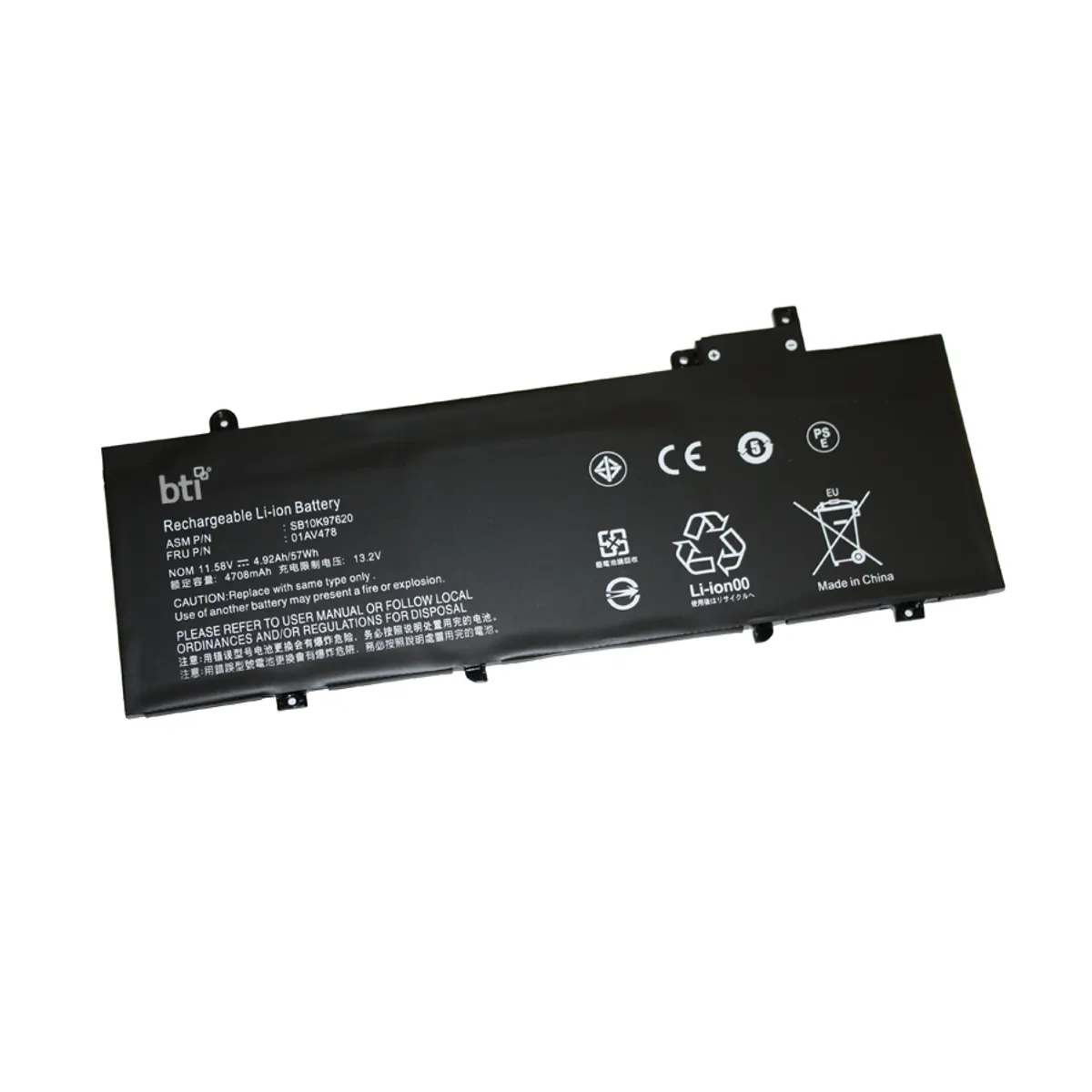 Origin Storage 01AV479-BTI 3 cellás Li-ion akkumulátor 11,52 V 57Wh 4947 mAh fekete #1