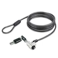 Startech.com NBLWK-LAPTOP-LOCK laptopzár 2 kulcsos 2 m kábel hossz 12 mm szélesség 21 mm magasság fekete ezüst