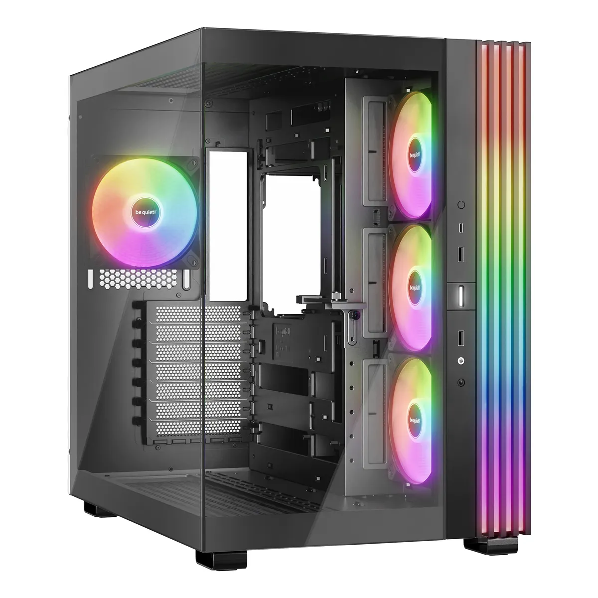 Be quiet! BGW67 Light base 600 LX black ATX, M-ATX, Mini-ITX 3x120 mm oldalsó ablak RGB #1