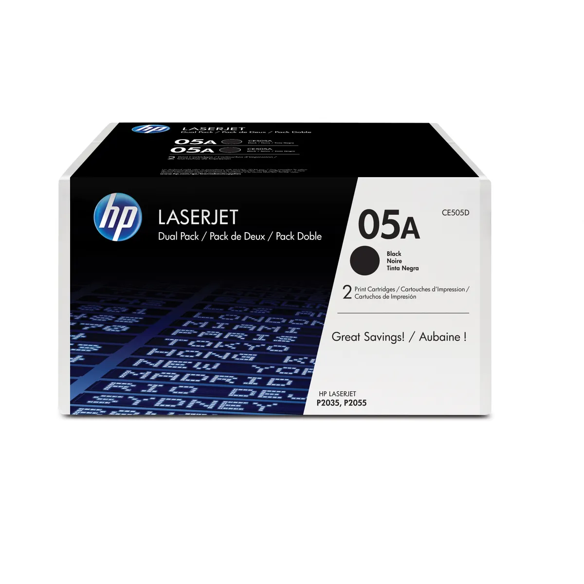 HP Inc. CE505D tonerkazetta fekete 2 darabos LaserJet P2035 #1