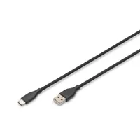 Assmann AK-300340-020-S usb a és usb c kábel 2 m fekete szilikon burkolat usb 2.0 60w pd mágneses árnyékolás #1