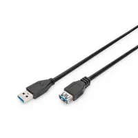 Assmann AK-300203-030-S USB 3.2 Gen 1 hosszabbító kábel Type A - Type A 3 m fekete
