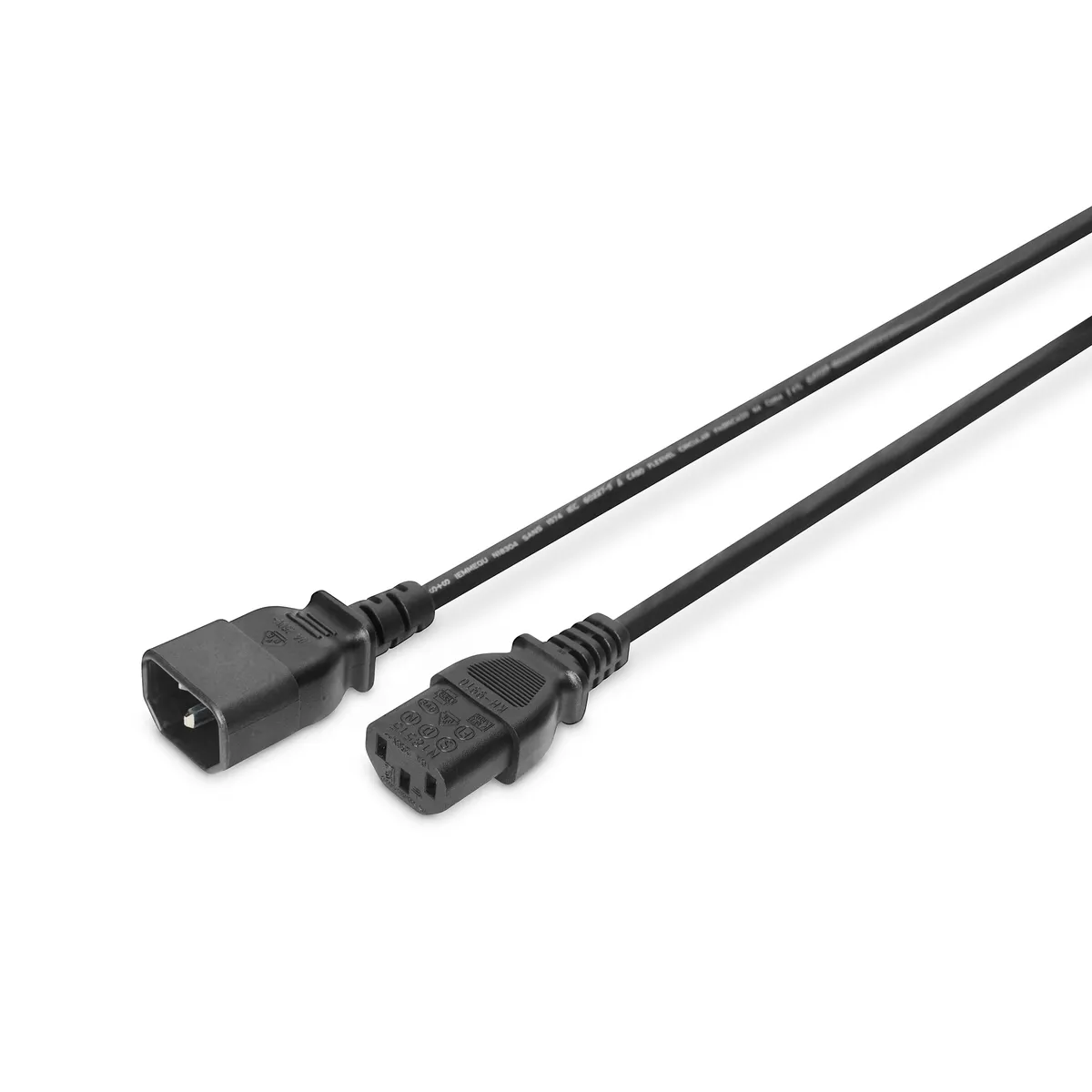 Assmann AK-440201-050-S hosszabbító hálózati kábel C14-C13 5 m H05VV-F3G 10 A fekete #1