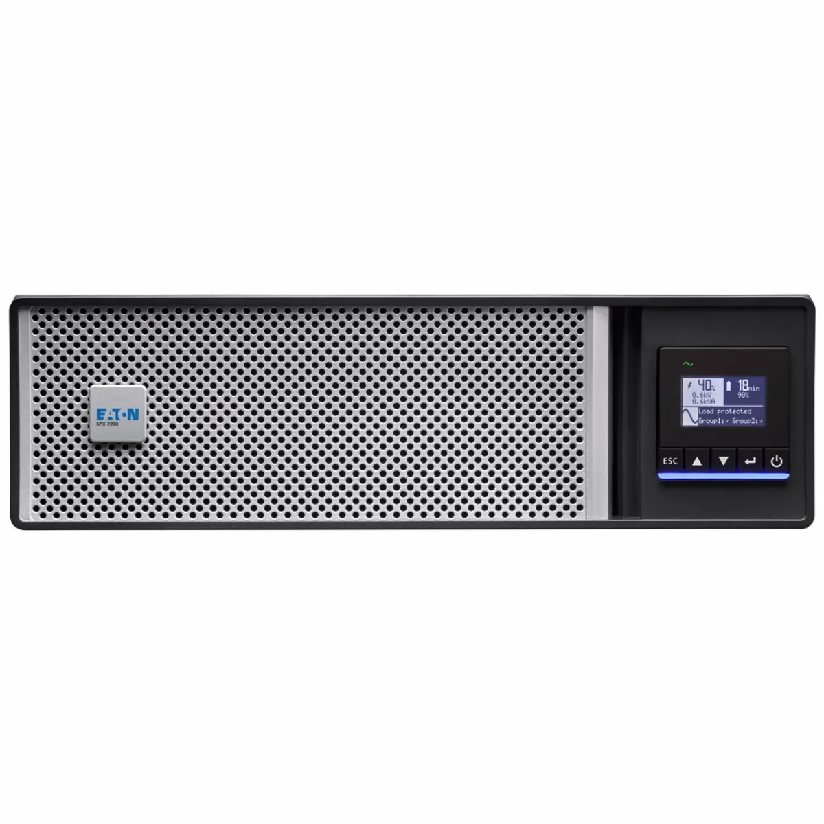 Eaton 5PX2200IRT3UG2 szünetmentes tápegység 2200VA 2200W vonali interaktív, rack-torony 3U, 8x C13 + 1x C19, USB + RS-232, NMC minislot #1