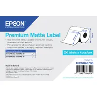 Epson C33S045738 prémium matt címke 210x297mm 200 db öntapadós tekercs kompatibilis ColorWorks CW-C6500Ae CW-C6500Pe