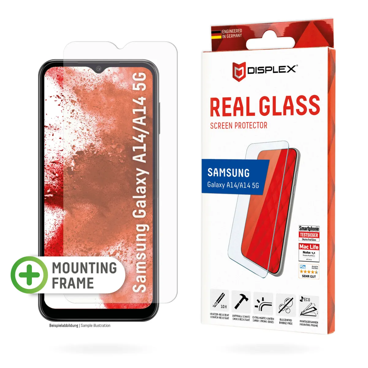 E.V.I. 01800 Displex Real Glass Samsung Galaxy A14 5G átlátszó porálló karcolásálló #1