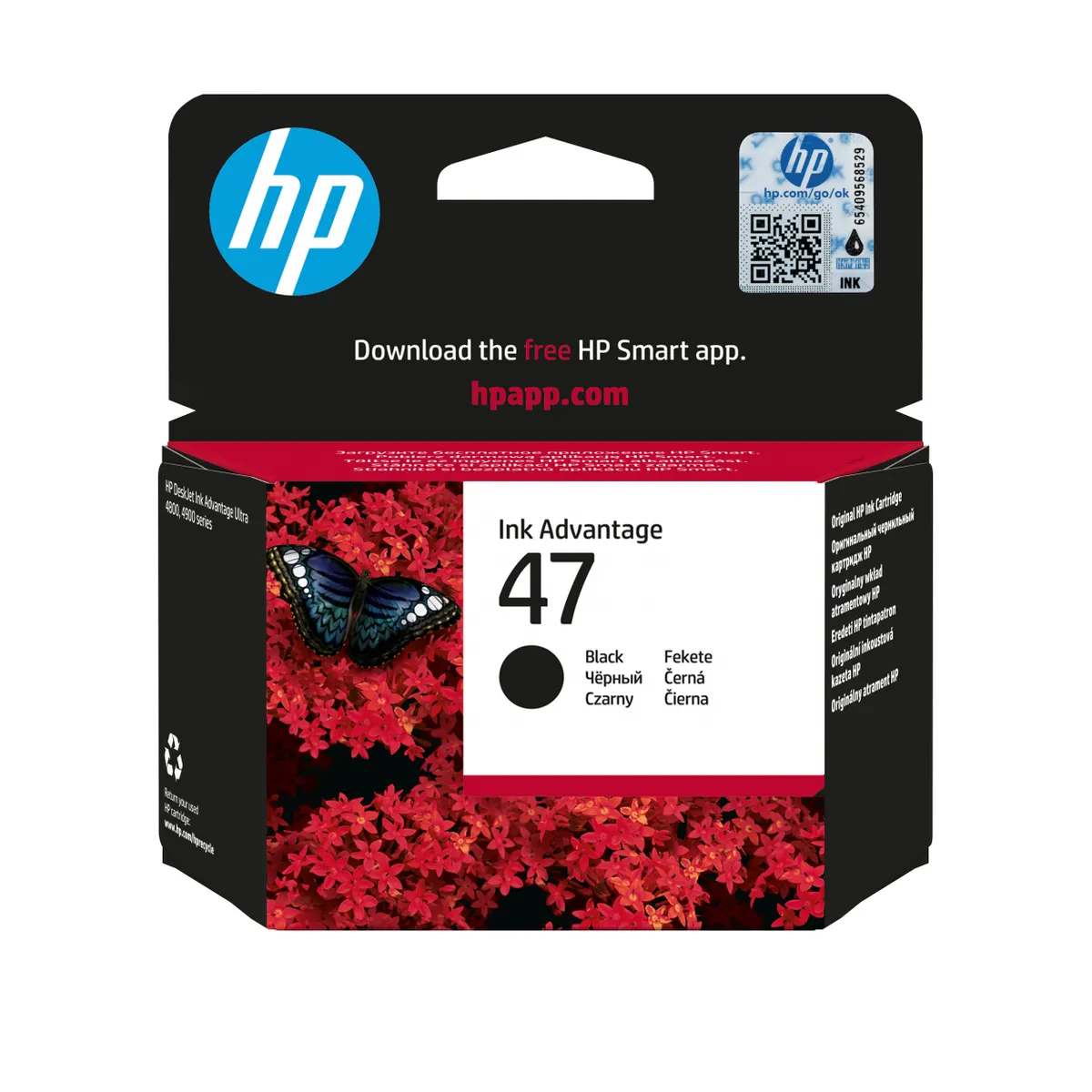 HP Inc. 6ZD21AE#BHK 47 fekete eredeti tintapatron pigment alapú tinta 26 ml 1300 oldalak #1