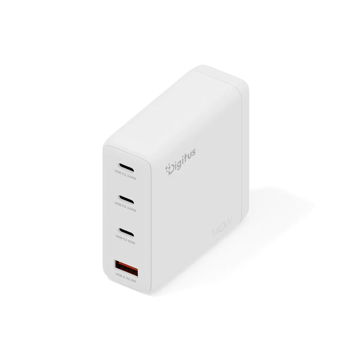 Assmann DA-10305 140W GAN töltő beltéri 3x USB-C 1x USB-A fehér 100-240V gyorstöltés #1