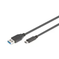 Assmann AK-300136-010-S USB-C USB-A összekötő kábel 1 m USB 3.2 Gen 1 nikkel érintkezők fekete #1