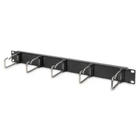 Assmann DN-97667 Kábelkezelő panel 1U 5x acél gyűrűk 40x75 mm fekete RAL 9005