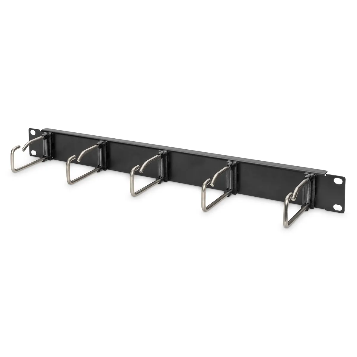 Assmann DN-97667 Kábelkezelő panel 1U 5x acél gyűrűk 40x75 mm fekete RAL 9005 #1