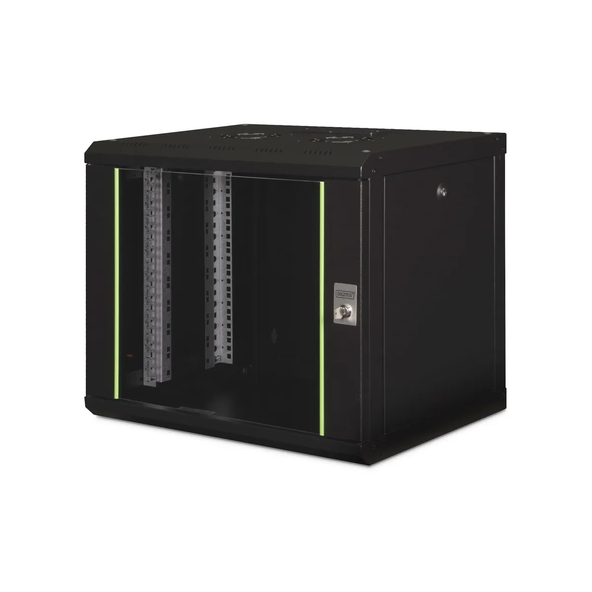Assmann DN-19 09-U-SW falra szerelhető 9U szekrény teherbírás 100 kg IP20 fekete biztonsági kulcs #1