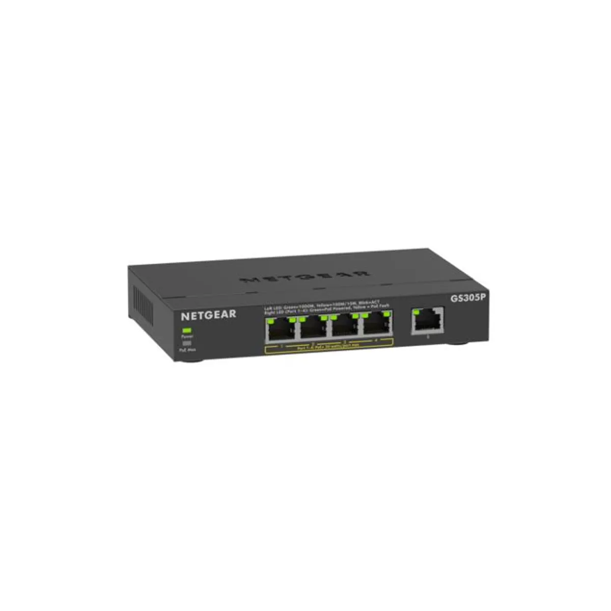 Netgear GS305P-300EUS GS305P 5-portos PoE kapcsoló 4 PoE portok nem menedzselt gigabites #1