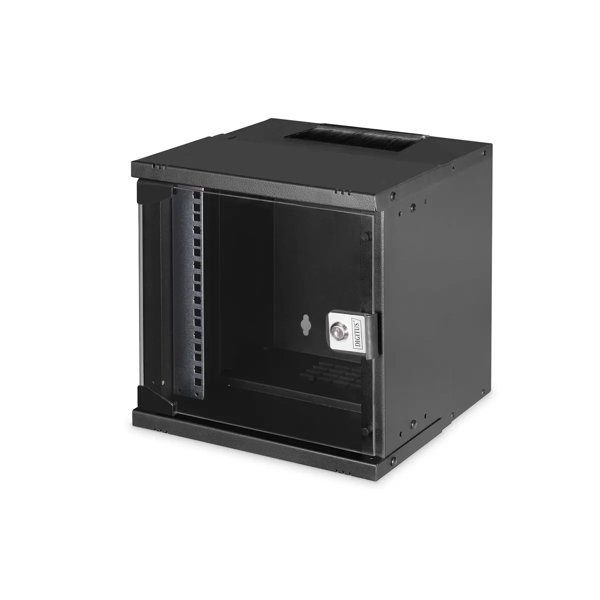 Assmann DN-49101 falra szerelhető szekrény 6U 60 kg fekete 325x315x300 mm biztonsági kulcs kábelvezetés #1