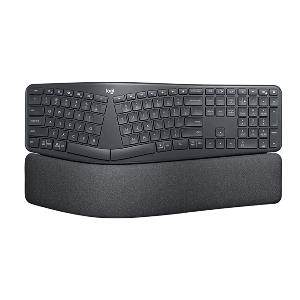 Logitech 920-009167 ERGO K860 vezeték nélküli ergonikus osztott billentyűzet csuklótámasz QWERTZ grafit #1