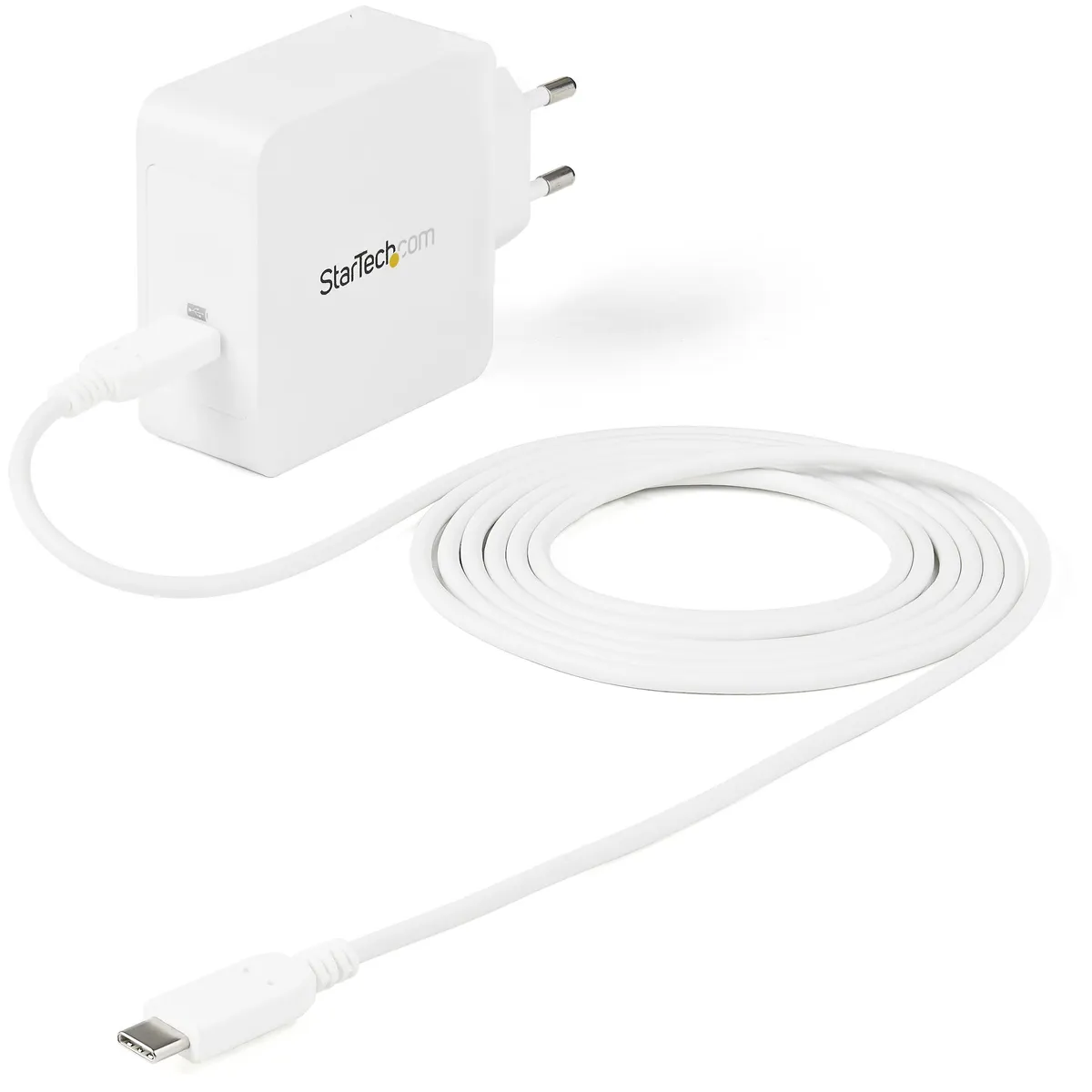 Startech.com WCH1CEU USB-C fal töltő 60W 100-240V bemenet 1 port USB-C max 20V fehér #1